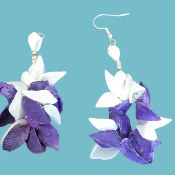 Real SHELL Earrings - Picture 3 of 5